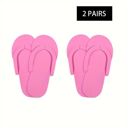 2pcsDisposable Foam Pedicure Slippers - Unscented, Great for Salons and Spas