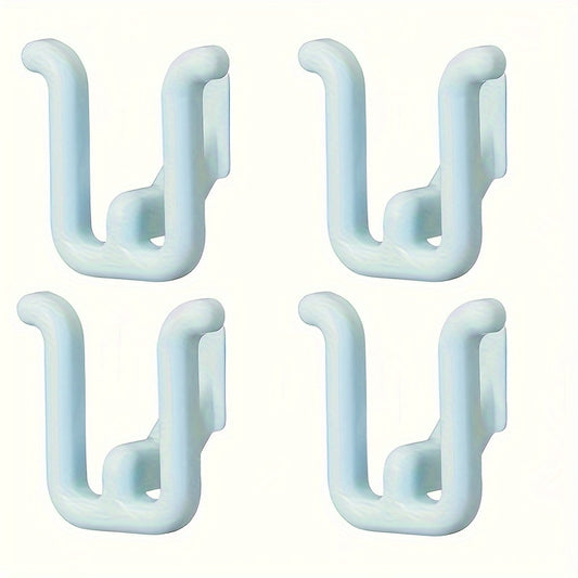 4pcs Colorful Self-Adhesive Slipper Racks - Waterproof, Wall-Mounted Shoe Hooks for Bathroom, Kitchen & Bedroom Decor | Space-Saving, Easy Installation