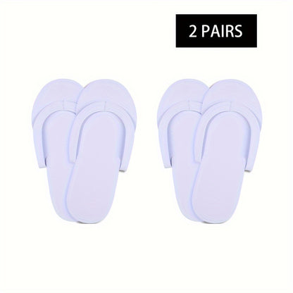 2pcsDisposable Foam Pedicure Slippers - Unscented, Great for Salons and Spas