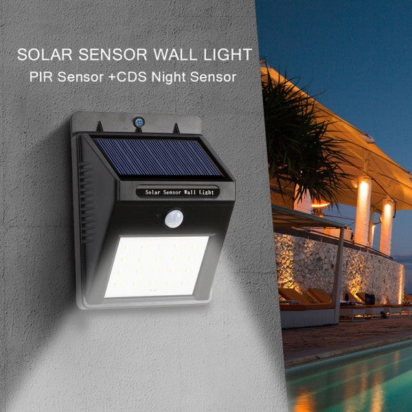 20 LED Solar Powered Wall Light