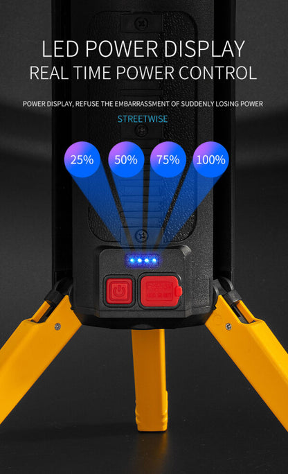 Rechargeable LED Work Light  Searchlight Doubles As A Power  Bank To Charge Electronic Devices