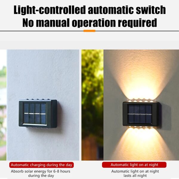 Triple Light Source Solar Powered  Sensor Light Warm White with 2  Lighting Modes