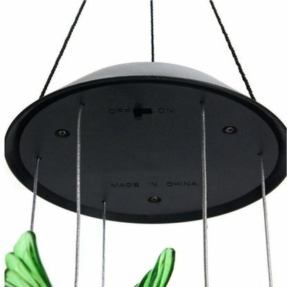 FA-067 Solar Powered Humming Bird Wind Chime Garden Light Multicoulor