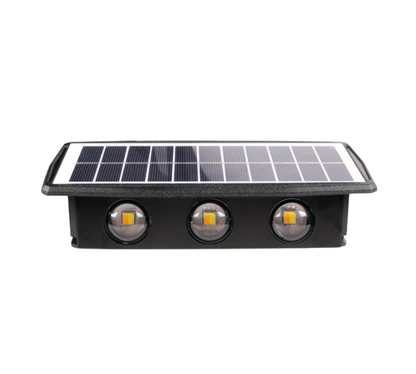 Triple Light Source Solar Powered  Sensor Light Warm White with 2  Lighting Modes