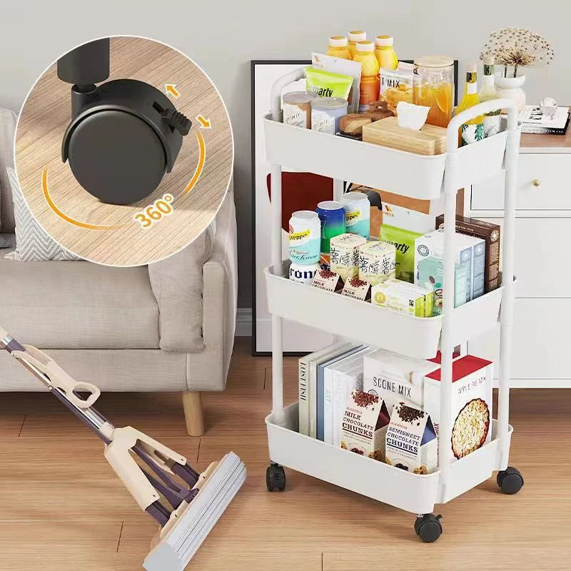 Small Cart Storage Rack Trolley Rack( 3 TIER)