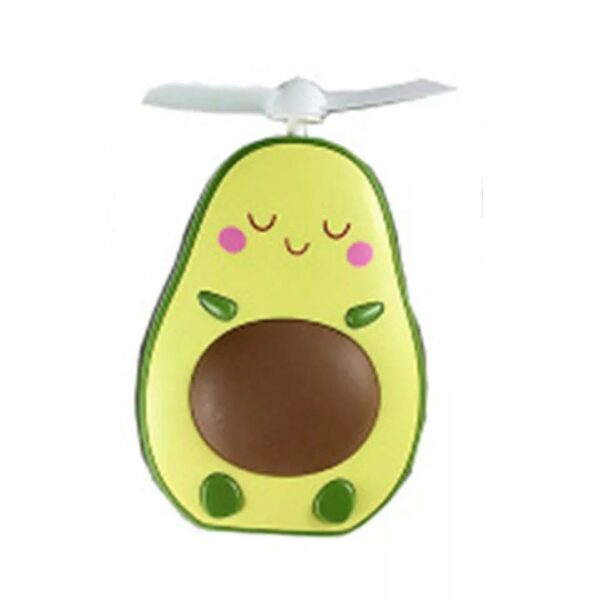 USB Rechargeable Hand-held Cute  AvocadoLow Noise Mini Portable  Handheld Fan