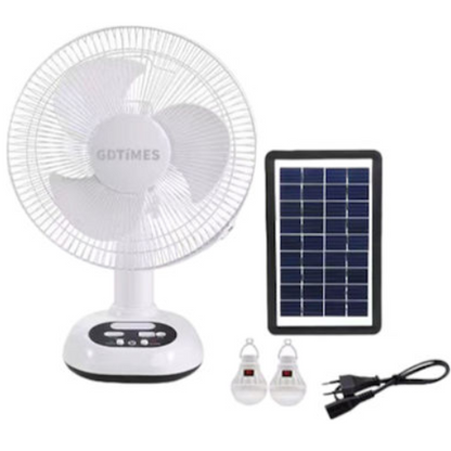 GDTimes Fan GD-8012 Solar Lighting System with 12