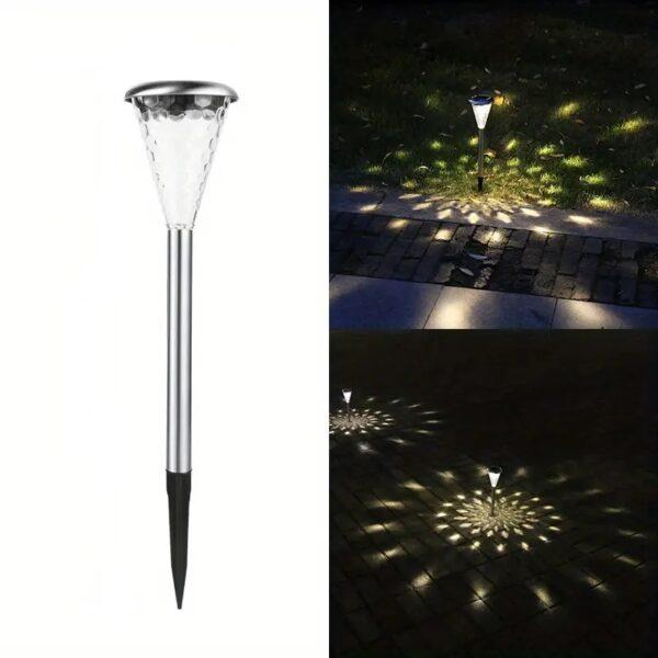 Aerbes Solar Powered Spike Light  2pcs Warm White LED