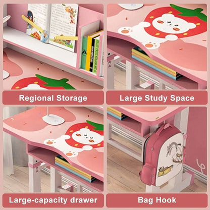 JG20375448 Children’s Adjustable Study Desk Home Desktop Combination Ergonomic Children Chairs In Pink (Copy)