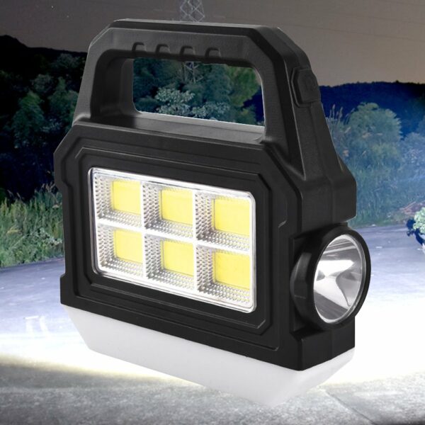 Rechargeable Solar Powered  Portable Cob Work Light