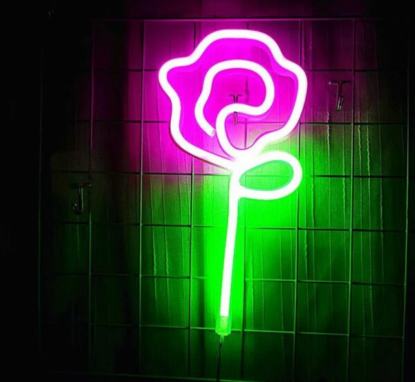 FA-A66 Rose Flower Neon Sign USB And Battery Operated