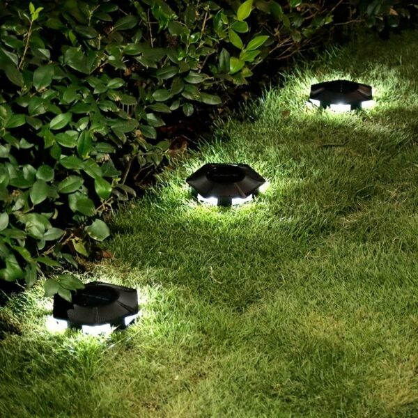 Outdoor Solar Sensor Ground Wall  Mounted Lamp 6LED