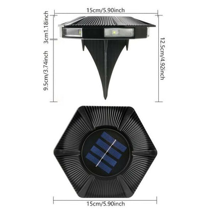 Outdoor Solar Sensor Ground Wall  Mounted Lamp 6LED