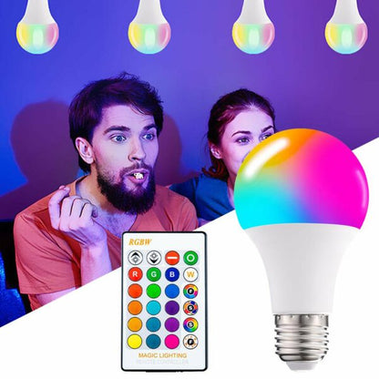 Aerbes AB-Z868 RGB LED E27 Bulb With Remote Control 3W