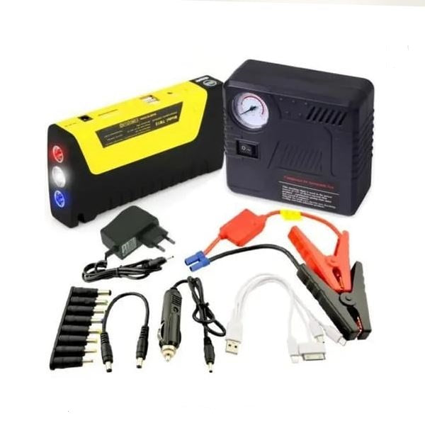 Jiageng JG108 Portable 12V Automatic Car Battery Jump Starter With Air Compressor 16800mah