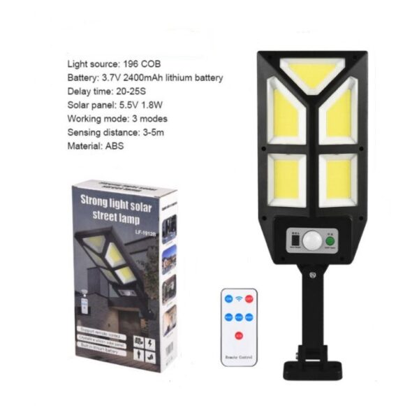 FA-1912B Solar Powered COB Street Lamp With Remote Control