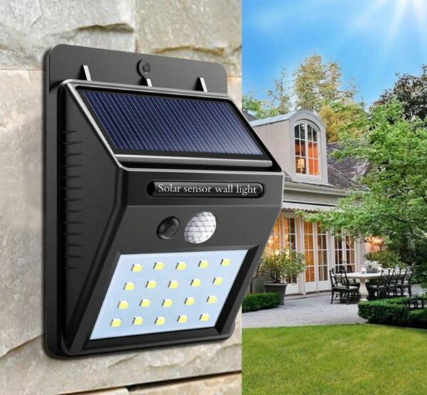 20 LED Solar Powered Wall Light