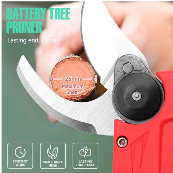 Jiageng 25V Electric  RechargeableGarden Pruning Shears. 2  x 7500mah Battery Included