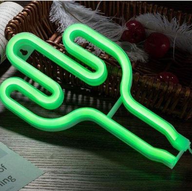 FA-A12 Cactus Neon Sign Lamp USB And Battery Operated