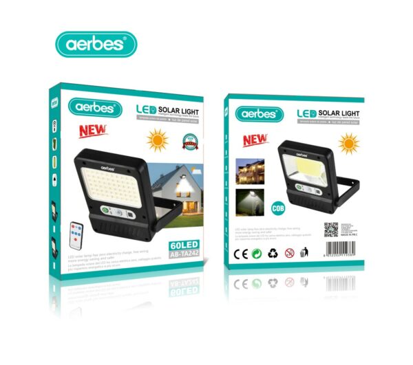 Aerbes Solar Powered Sensor Wall  Light With 60LED