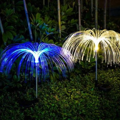 FA-LC30A Solar Powered Multicolor Jellyfish Fiber Starburst Light 2PC