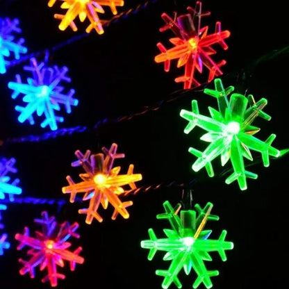 ZYF-50 Snow Flake Fairy String Light With Tail Plug Extension RGB 5M