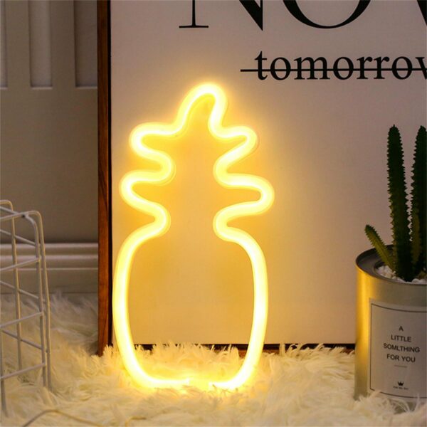 FA-A17 Pineapple Neon Sign Lamp USB Battery Operated