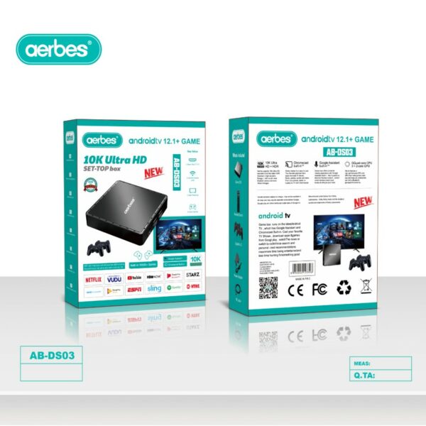 Aerbes M8PRO Dual System TV  Box Game Console 10K Ultra HD  with Built in Chrome Cast