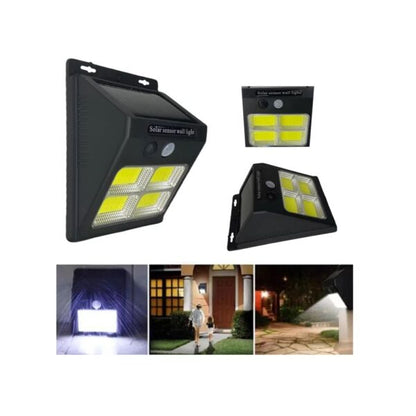 Solar Powered Motion Sensor Wall  Light 4COB