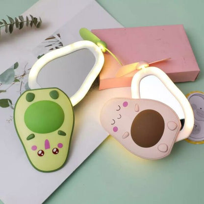 USB Rechargeable Hand-held Cute  AvocadoLow Noise Mini Portable  Handheld Fan