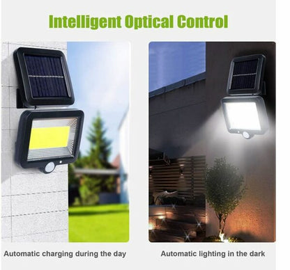 Solar Powered Sensor COB Light With  Remote Control