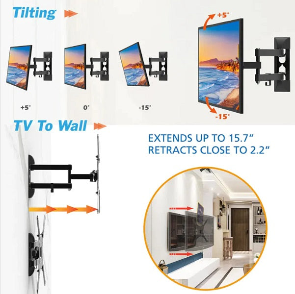 Full Motion TV Wall Mount  19-55 Inch