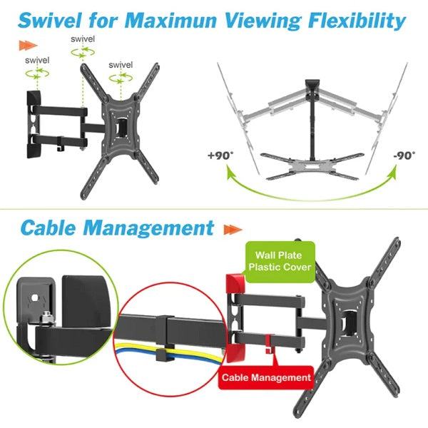 ORS-P45 Full Motion TV Bracket Wall Mount 19-55 Inch