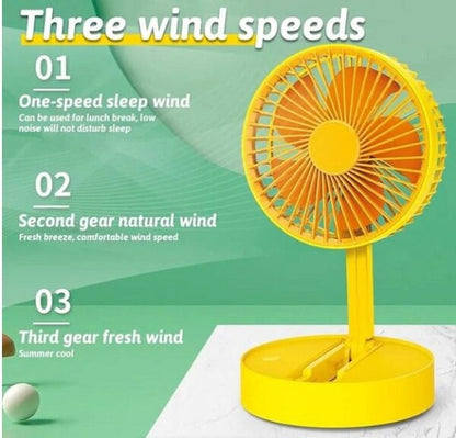 Adjustable Portable Rechargeable Mini  fan with 3 Wind Speed