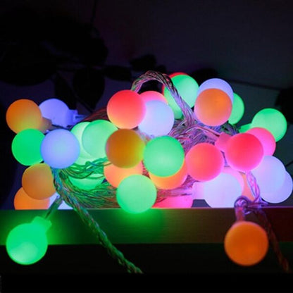 ZYF-41 Milky Ball LED Fairy String Light RGB With Tail Plug Extension 5M