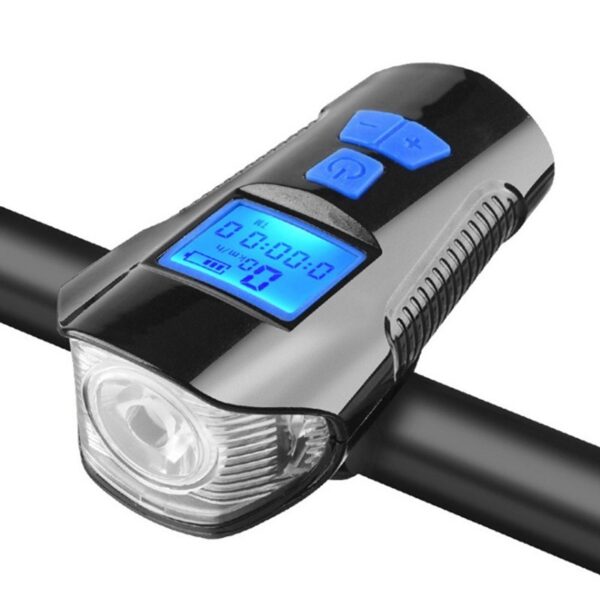 Aerbes Dual Light Source Wireless  Code Meter With Horn Bicycle  Front Light