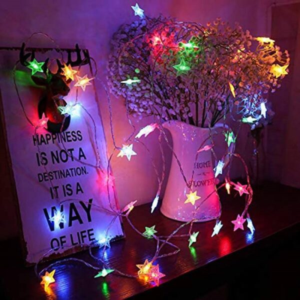 ZYF-47 Star LED Fairy String Light With Tail Plug Extension RGB 5M