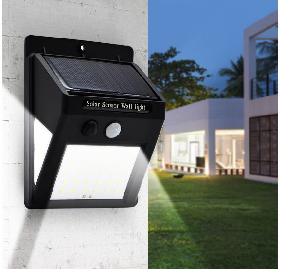 60W Solar Powered Motion Sensor  Wall Light