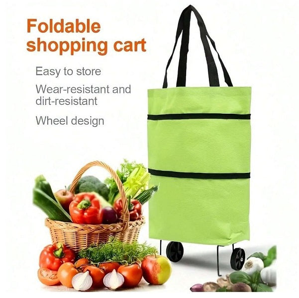 JG20375295 Collapsible Reusable Grocery Shopping Bag on Wheels