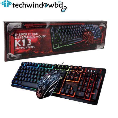 Wired Gaming LED Keyboard & Mouse  Set