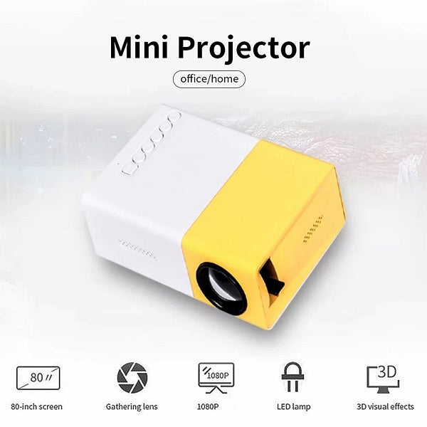 YG300 Mini LED HD Projector Support Portable Home Cinema