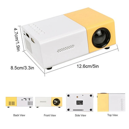 YG300 Mini LED HD Projector Support Portable Home Cinema