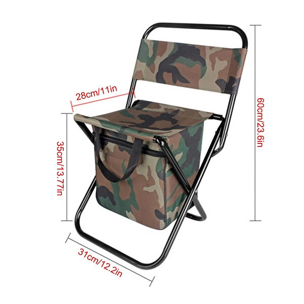 Jiageng JG20375293 Portable Folding Camping/Fishing Chair With Storage