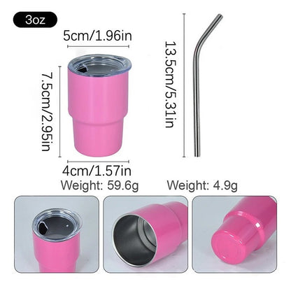 Jiageng JG20375282 Pack Of 6 Mini Sippy Cup With Straw