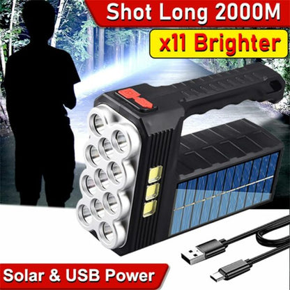 Aerbes AB-Z1008 Solar Powered Multi-functional Searchlight 11LED+COB