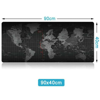 90cm x 40cm x 3mm World Map  Gaming Anti-slip Mouse Pad