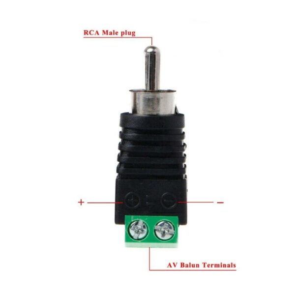 Male Plug to AV Terminal  Connector  100 Pieces