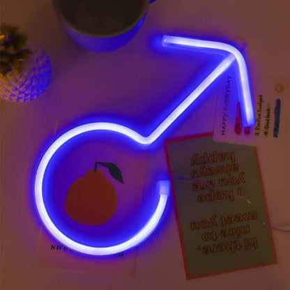 FA-A70 Male Symbol Neon Sign Lamp USB And Battery Operated