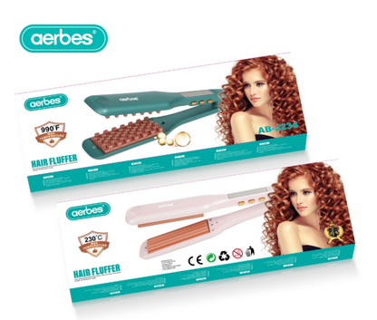 Aerbes Fluffy Corn Iron Hair Curler  With LCD Screen