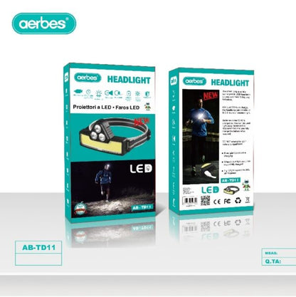 Aerbes AB-TD11 USB Rechargeable COB Headlamp